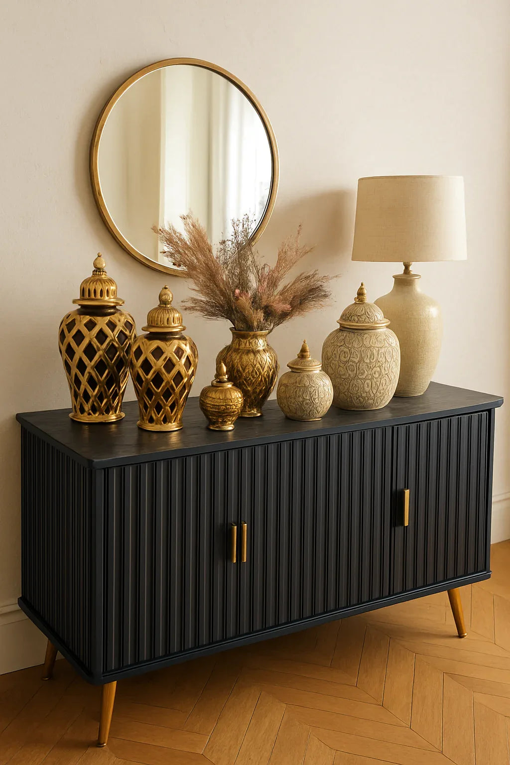 Everlign Side Board – Gold Accented DECO Paint