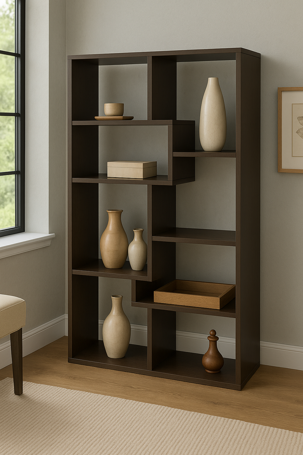 Express Storage Bookcase – 8 Cube Modern Shelf