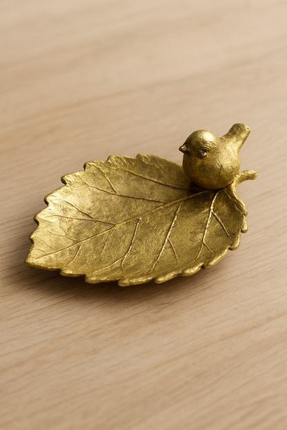 Flat Sparrow Candle Stand – Resin Décor Accent