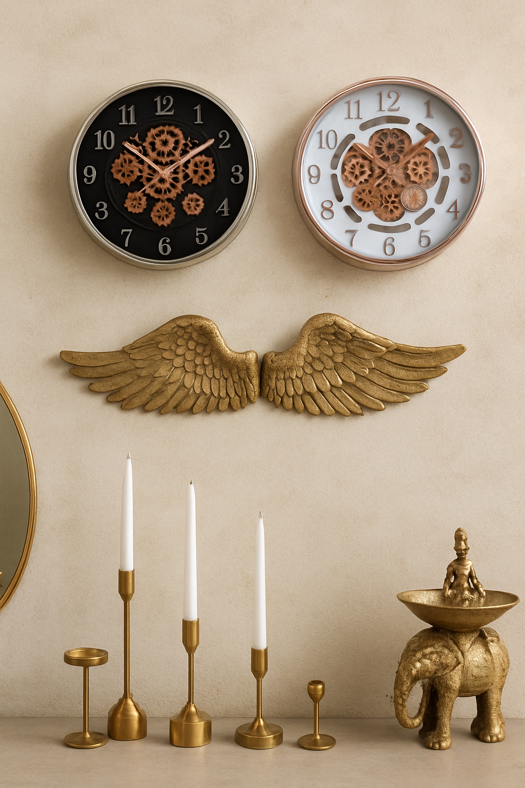 Flying Angel Wing – Gold Plated Wall Decor in Pakistan | Define Wood