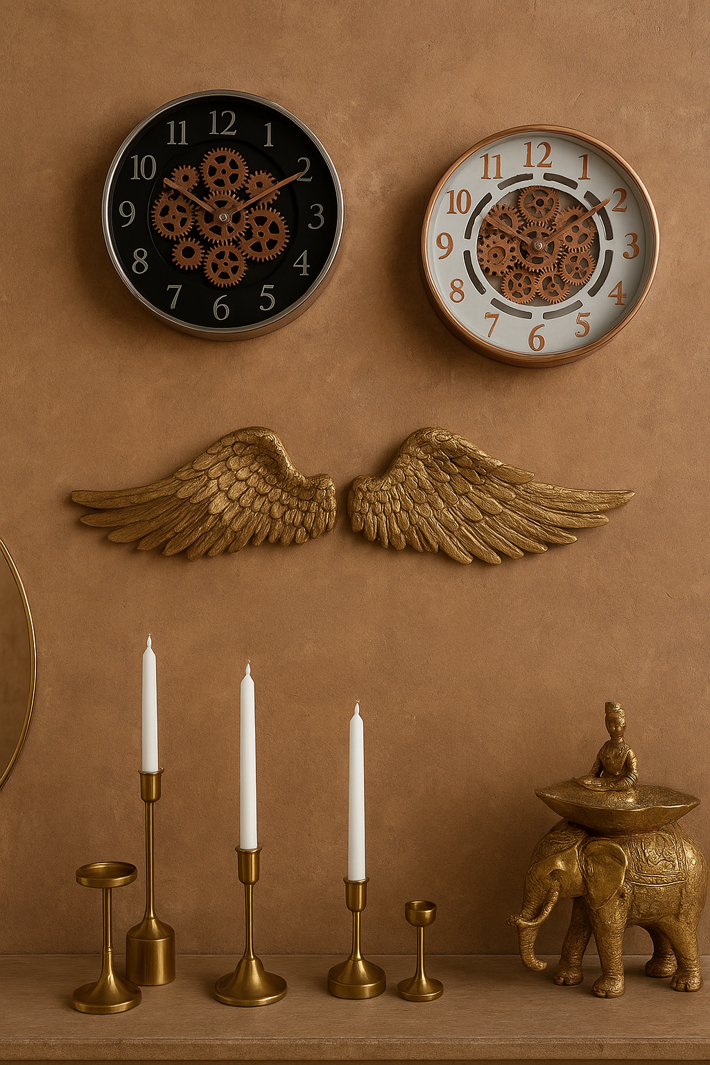 Flying Angel Wing – Gold Plated Wall Decor in Pakistan | Define Wood
