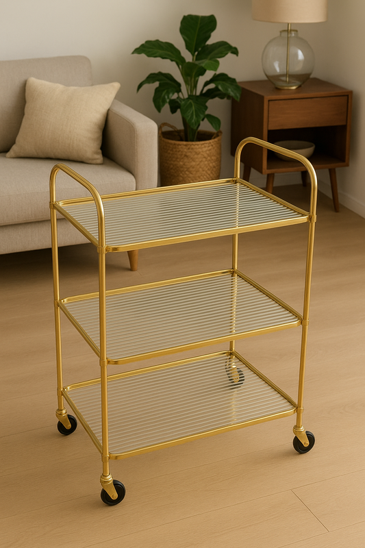 Foldable Brass Trolley – Premium Imported Trolley Pakistan
