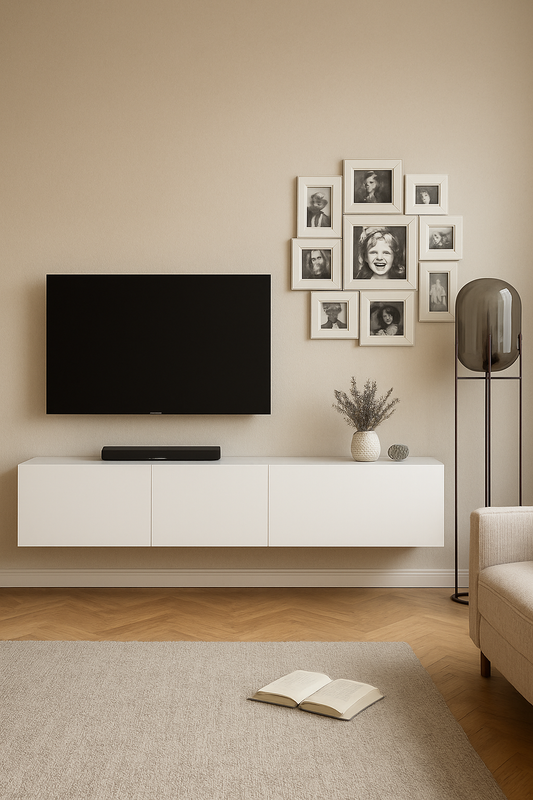 Gessica LCD Console in Pakistan – White Modern TV Stand