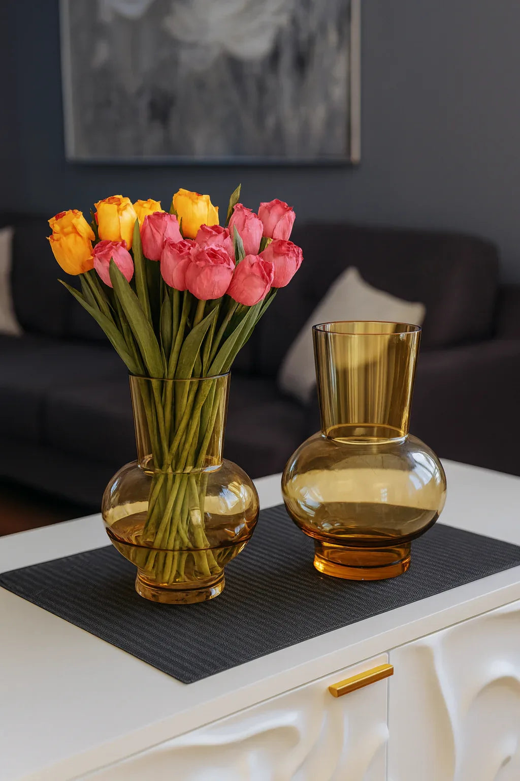 Glass Vase 067 in Pakistan – Imported Glass Decor Set