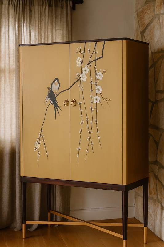 Gold Hand-Painted Book Shelf in Lahore – MDF Decorative Rack