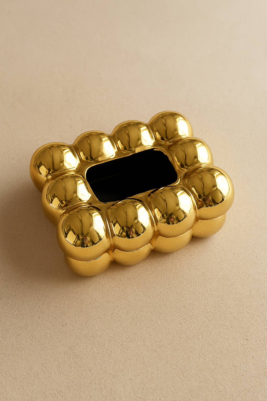 Gold Jewel Tissue Box 03 – Premium Glass & Gold Finish