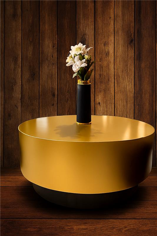Gold Circle Coffee Table – MDF Matt Deco Finish