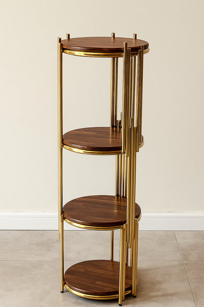 Golden Halo Shelf – Luxury Stainless Steel Shelf