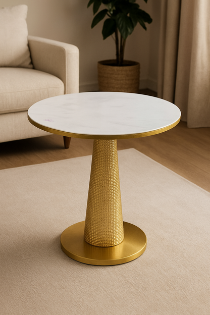 Gold Line Table – Brass Marble Imported Table
