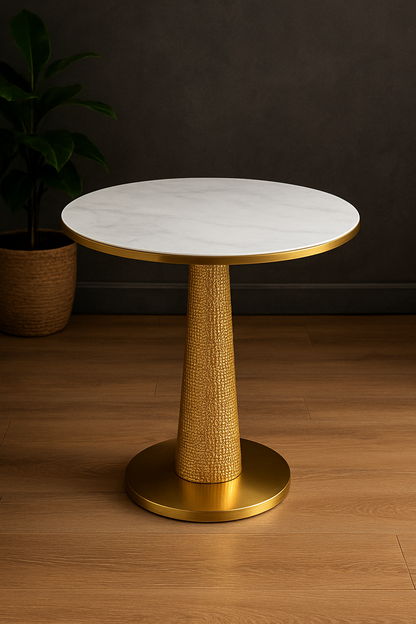 Gold Line Table – Brass Marble Imported Table