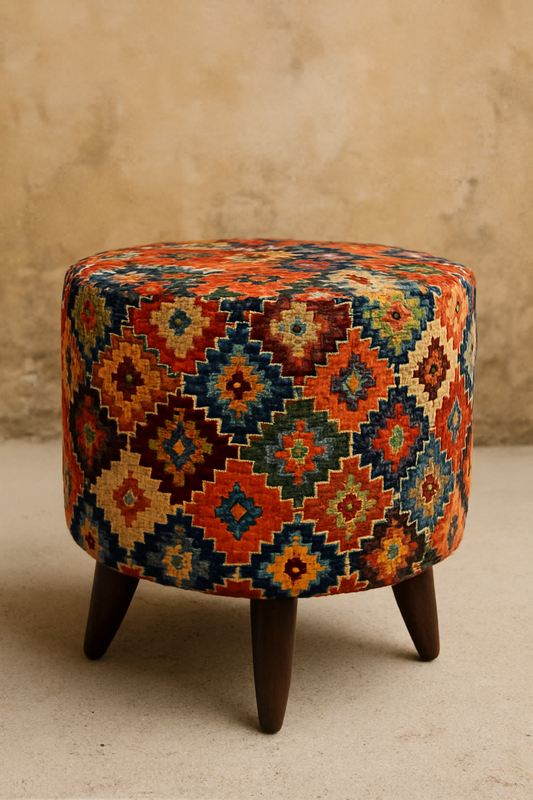 Grace Stool – Elegant Fabric Stool for Home in Pakistan