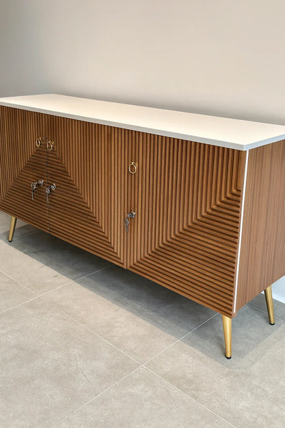 Graziana Side Board – Metallic Legs Deco Design
