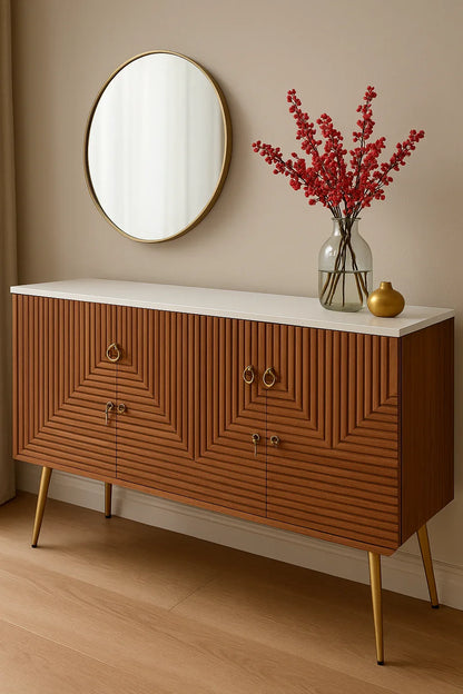 Graziana Side Board – Metallic Legs Deco Design