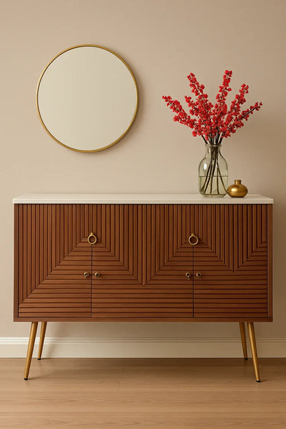 Graziana Side Board – Metallic Legs Deco Design