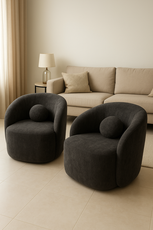 Grey Isle Sofa Chair – Modern Boucle Single Seater Pakistan