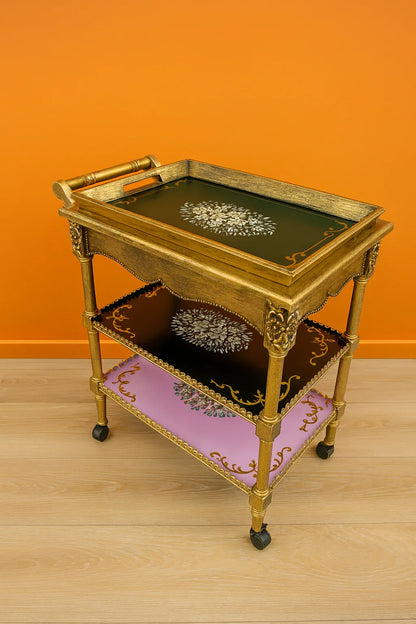 Hand Painted Trolley 02 in Pakistan – 3 Tier Tea Trolley