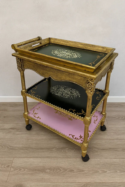 Hand Painted Trolley 02 in Pakistan – 3 Tier Tea Trolley