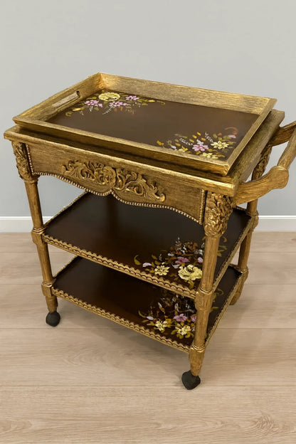Hand Painted Trolley 03 in Pakistan – 3 Tier Tea Trolley