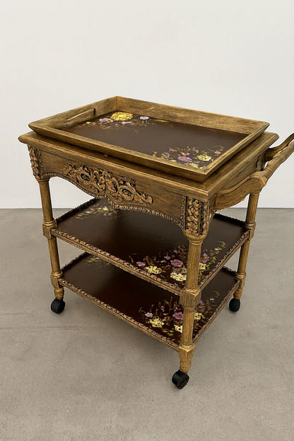 Hand Painted Trolley 03 in Pakistan – 3 Tier Tea Trolley