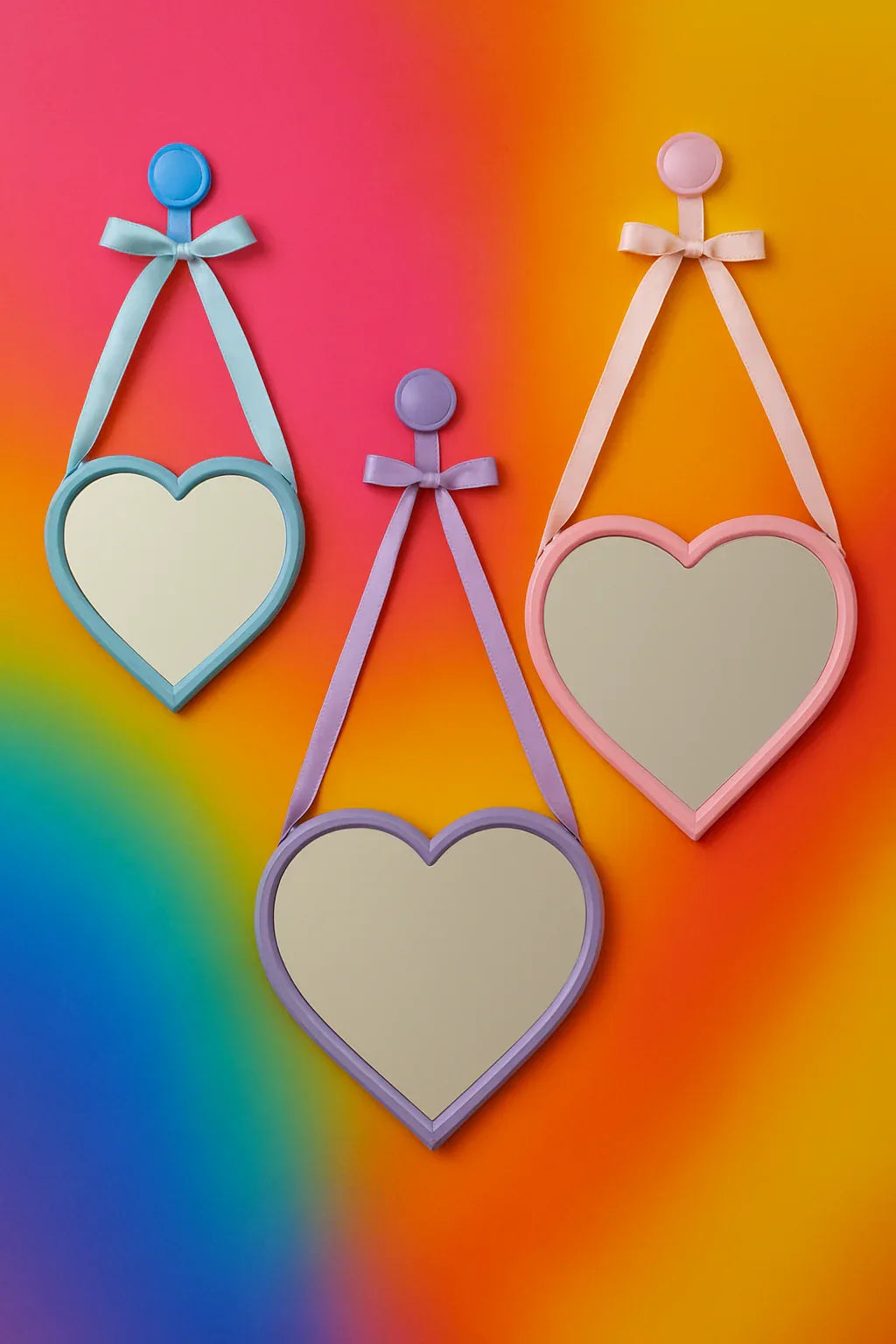 Hanging Heart in Pakistan – PVC & Mirror Decorative Piece
