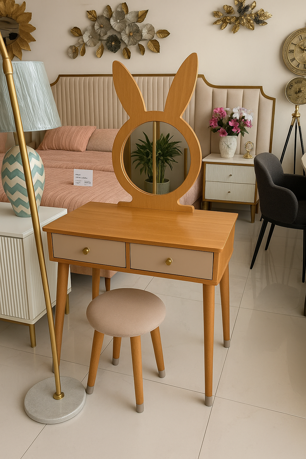 Henesy Kids Vanity & Stool – Stylish Kids Furniture Pakistan