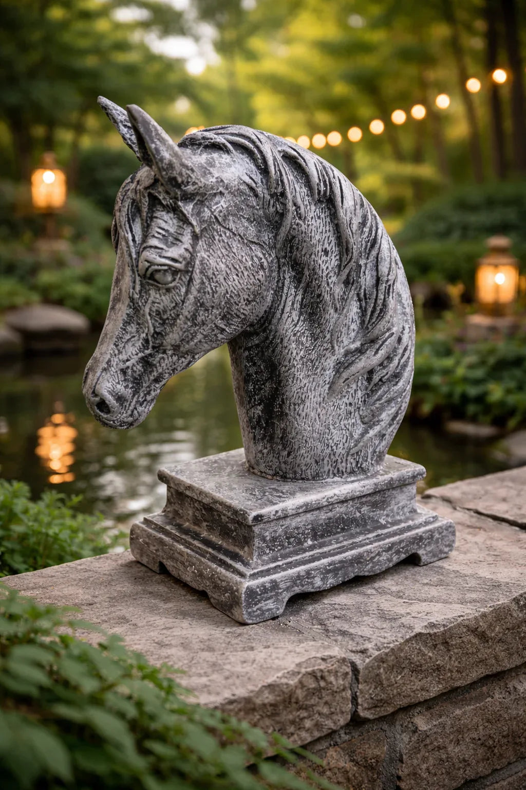 Horse Head Sculpture Antique Black in Pakistan – Decor
