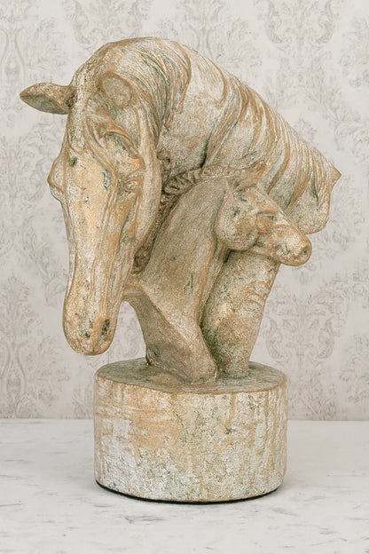 Horse with Baby Horse 01 | Gold Plated Decor Pakistan