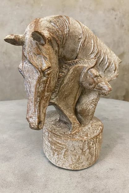 Horse with Baby Horse 01 | Gold Plated Decor Pakistan