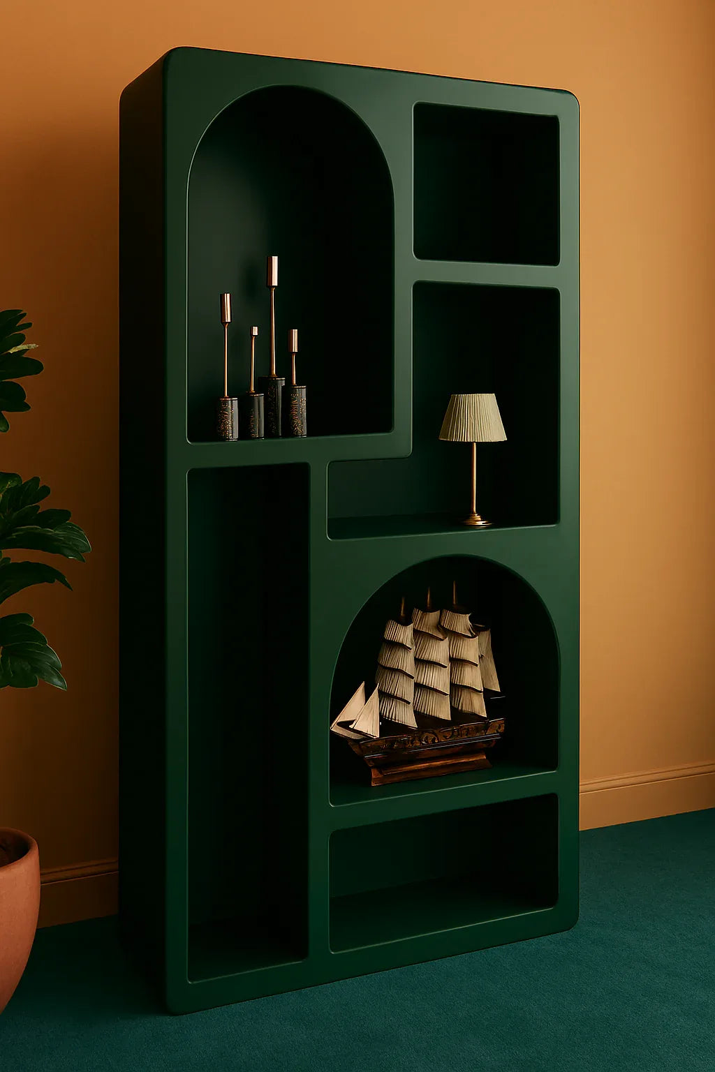 IVY Shelf Black in Pakistan – MDF Decorative Storage Rack