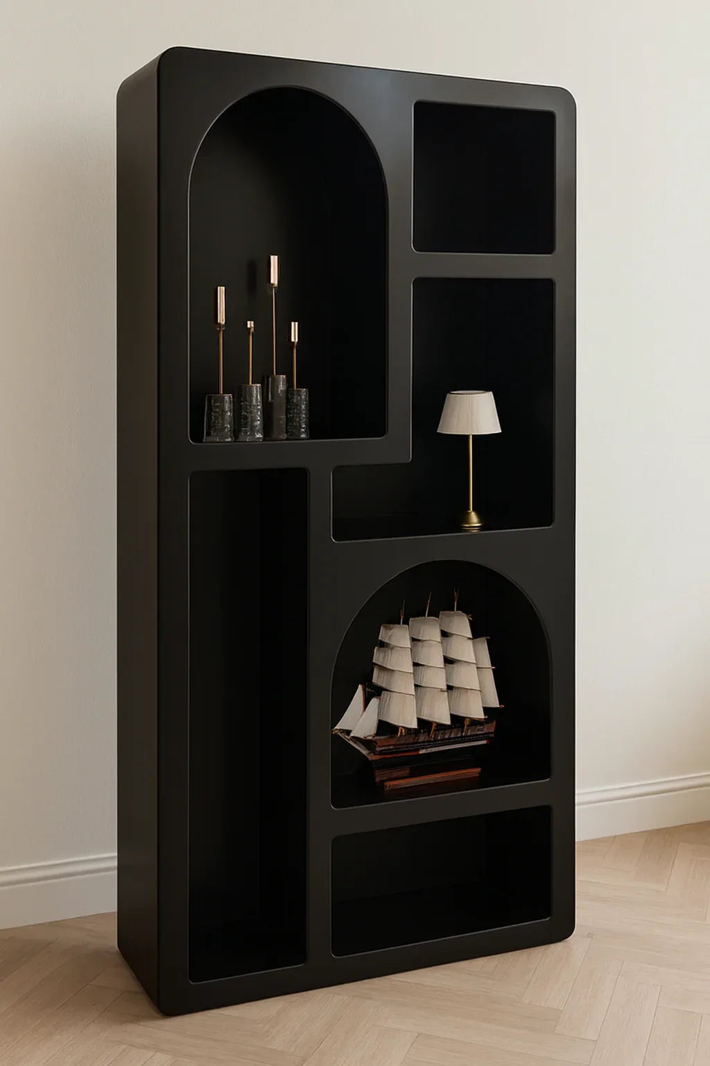 IVY Shelf Black in Pakistan – MDF Decorative Storage Rack