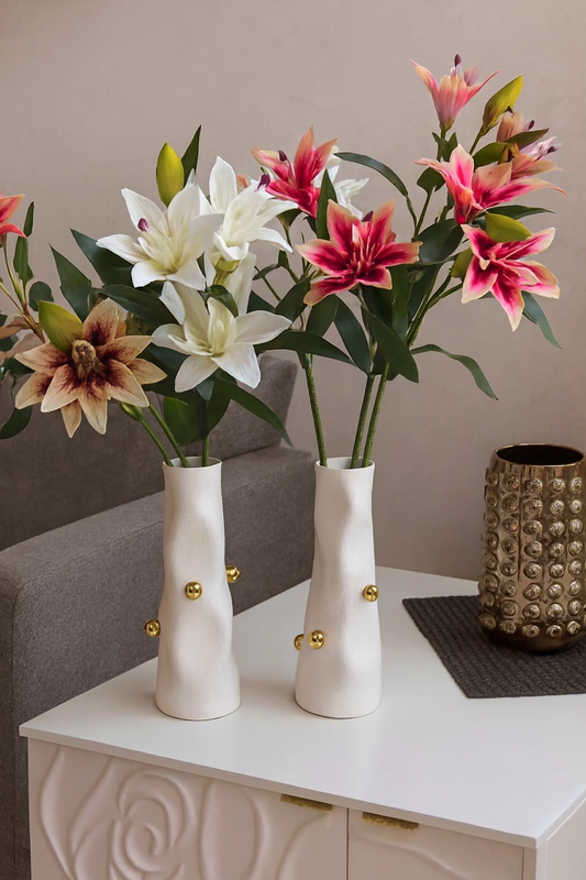 Irregular Flower Vase White in Pakistan – Imported Ceramic