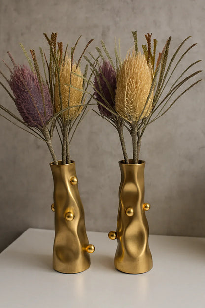 Irregular Flower Vase Gold in Pakistan – Imported Ceramic