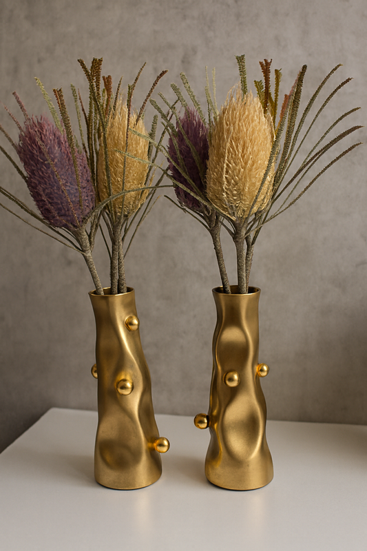Irregular Flower Vase Gold in Pakistan – Imported Ceramic