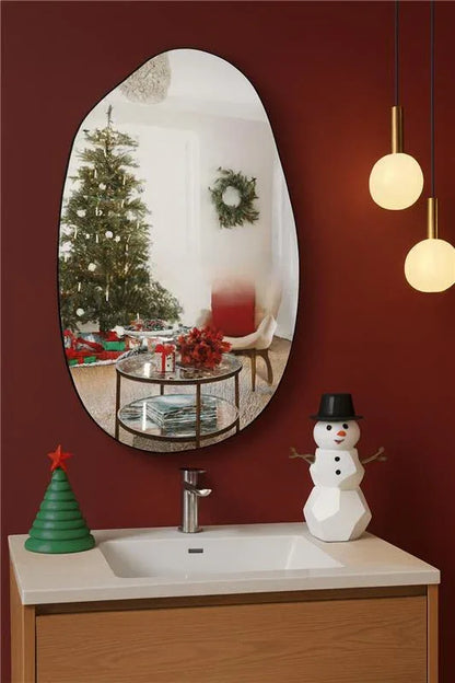 Irregular Mirror WV2 in Pakistan – 35x23 Metallic Frame