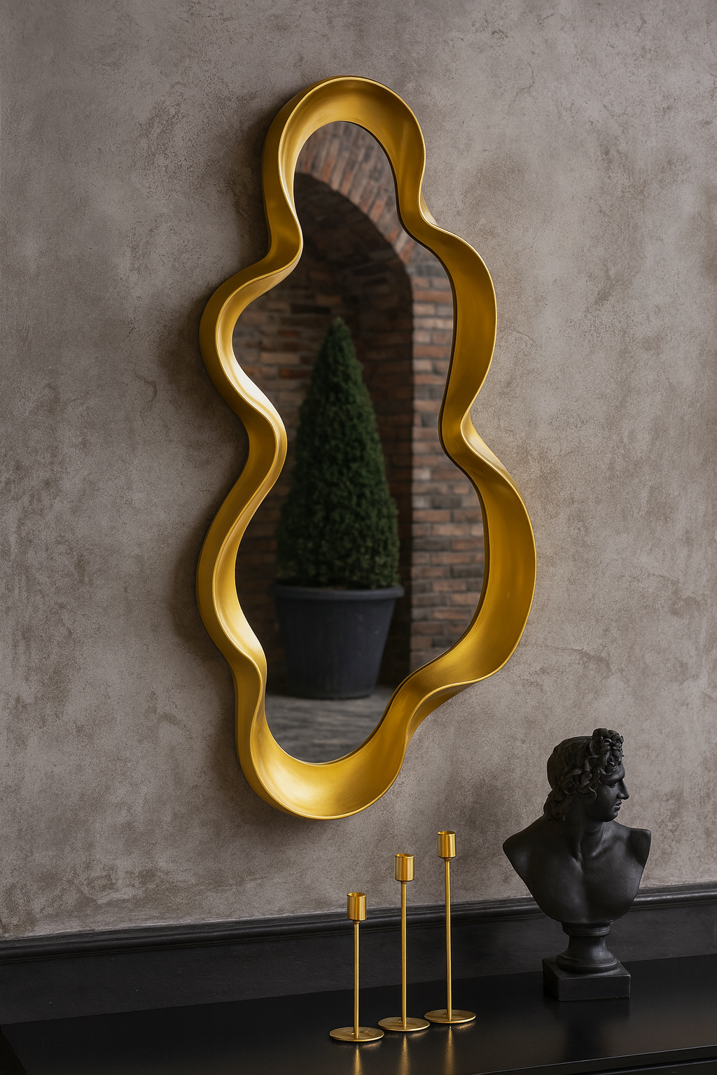 Irregular Mirror WV7 in Pakistan – Metallic Frame Wall Mirror
