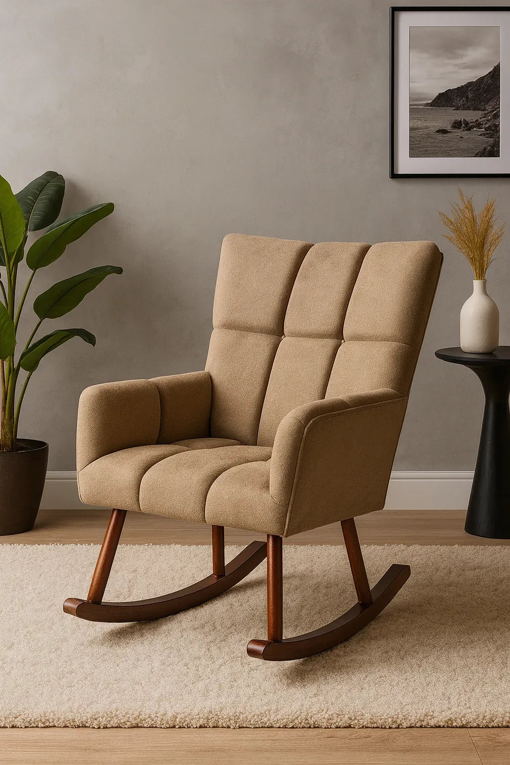 James Rocking Chair Boucle 005 – Beechwood Chair Pakistan