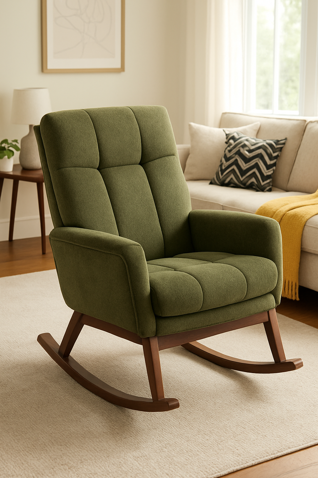 James Rocking Chair Boucle 006 – Beechwood Chair Pakistan