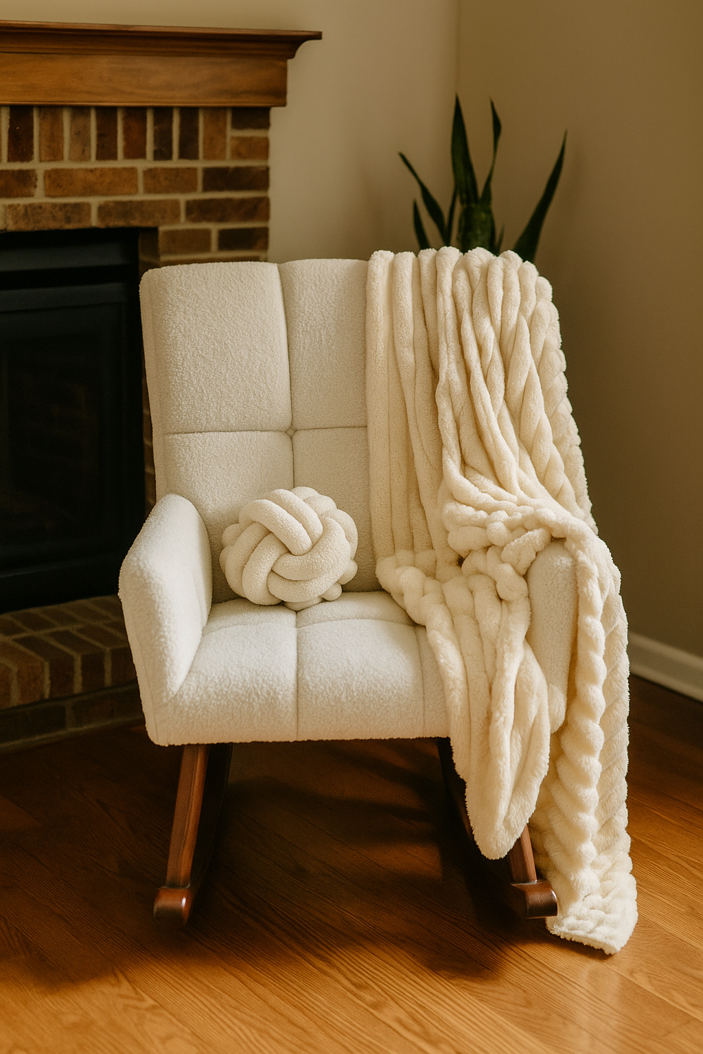 James Rocking Chair – Off White Boucle in Pakistan