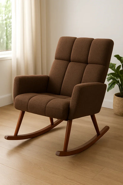 James Rocking Chair Brown Boucle 02 – Beechwood Rocker