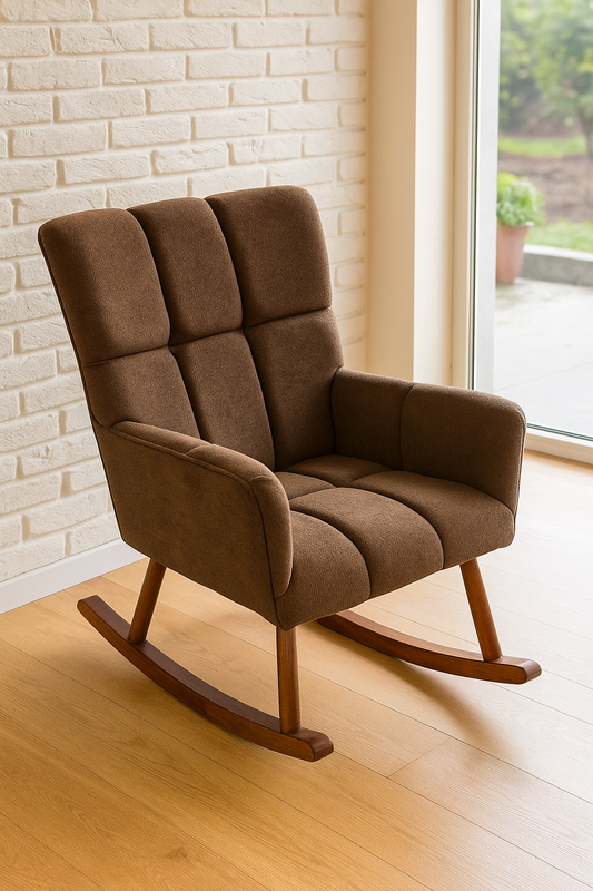 James Rocking Chair Brown Boucle 02 – Beechwood Rocker