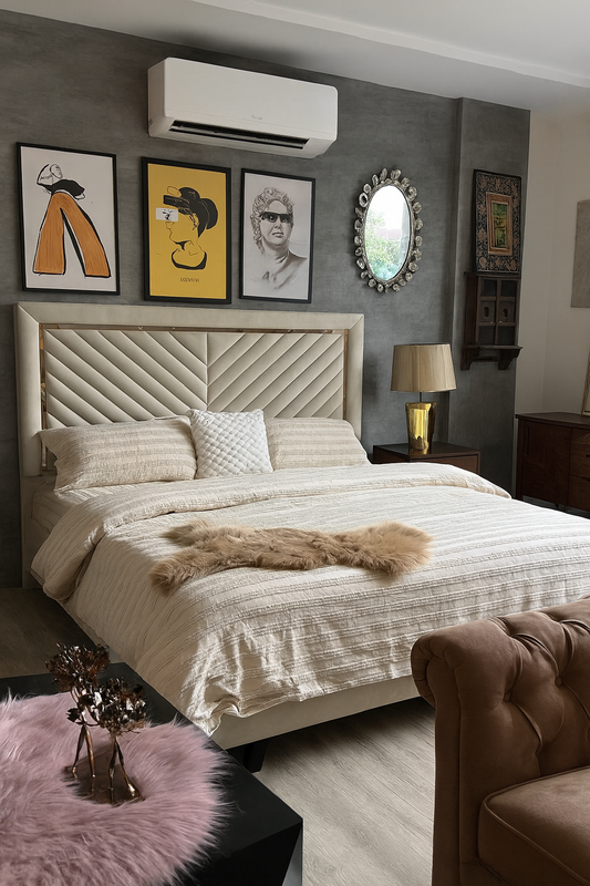 Jane Bed Set in Pakistan – Luxury King Size Wooden Bed