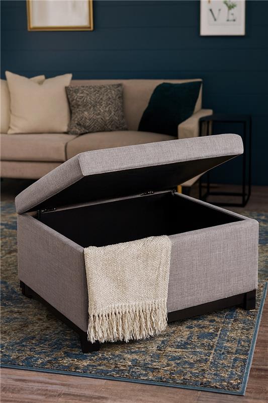 Jane Puffy Storage Coffee Table | Fabric Storage Table