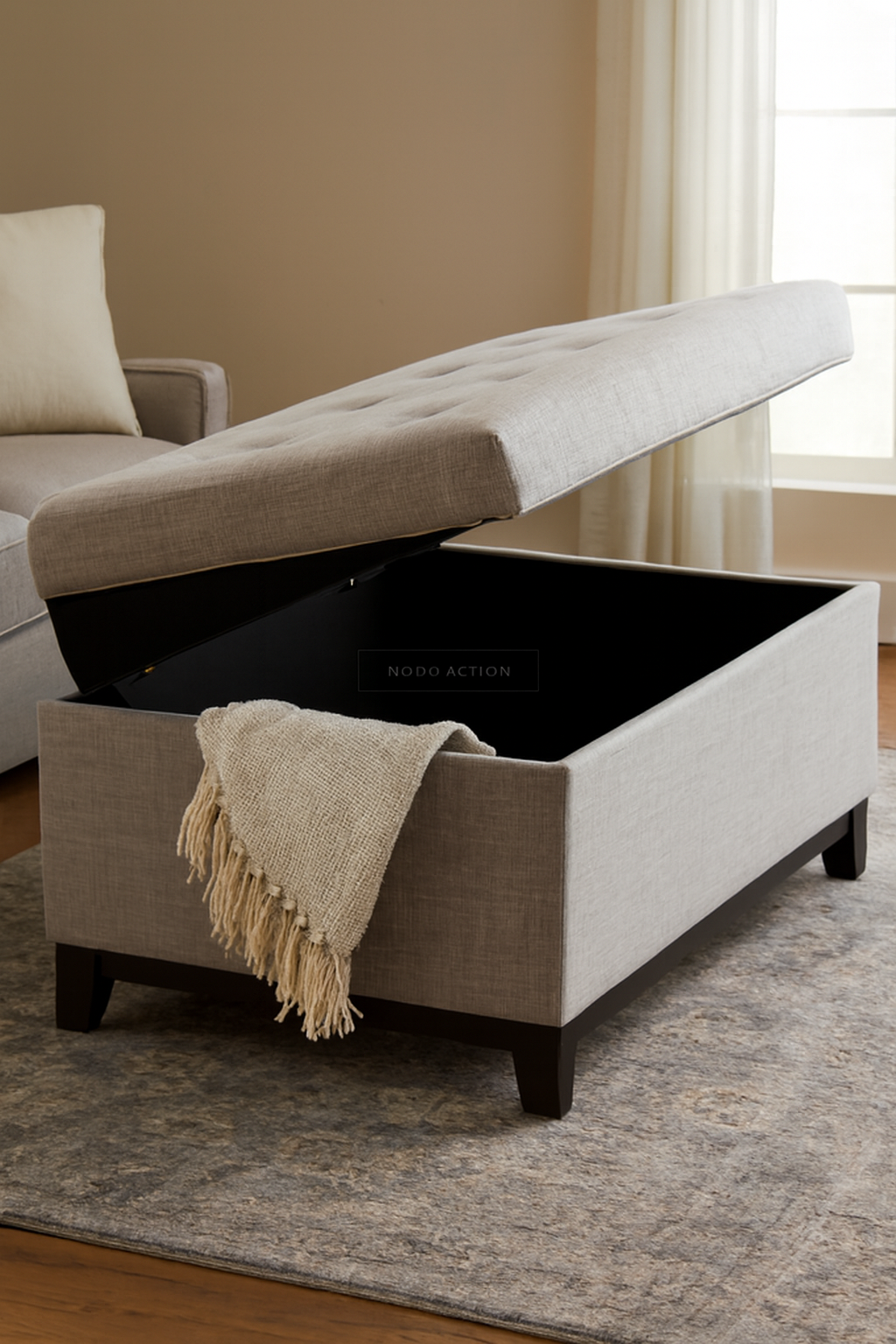 Jane Puffy Storage Coffee Table | Fabric Storage Table