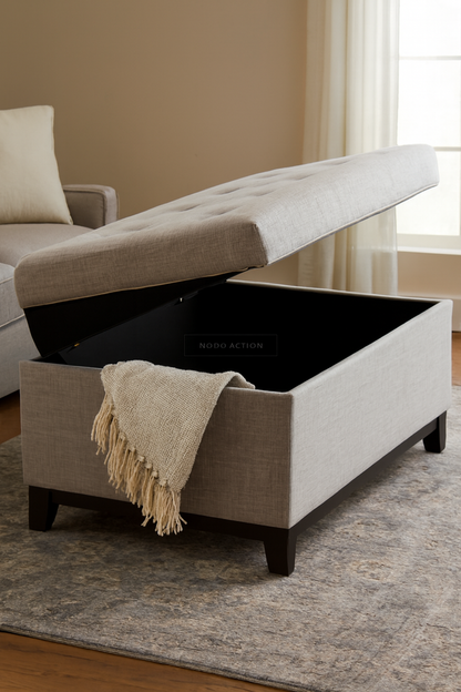 Jane Puffy Storage Coffee Table | Fabric Storage Table