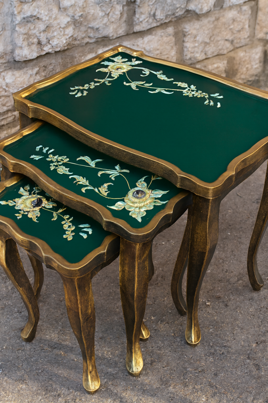 Jasper Nesting Table Set of 3 in Pakistan – Hand Painted