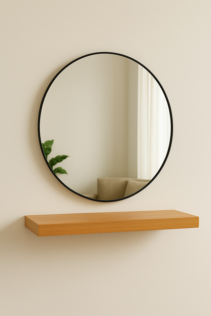 Jesper Mirror in Pakistan – 2ft MDF Wall Mirror with Shelf