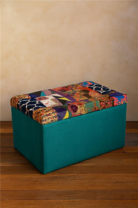 Jimmy Storage Stool 05 | Fabric Storage Ottoman Pakistan
