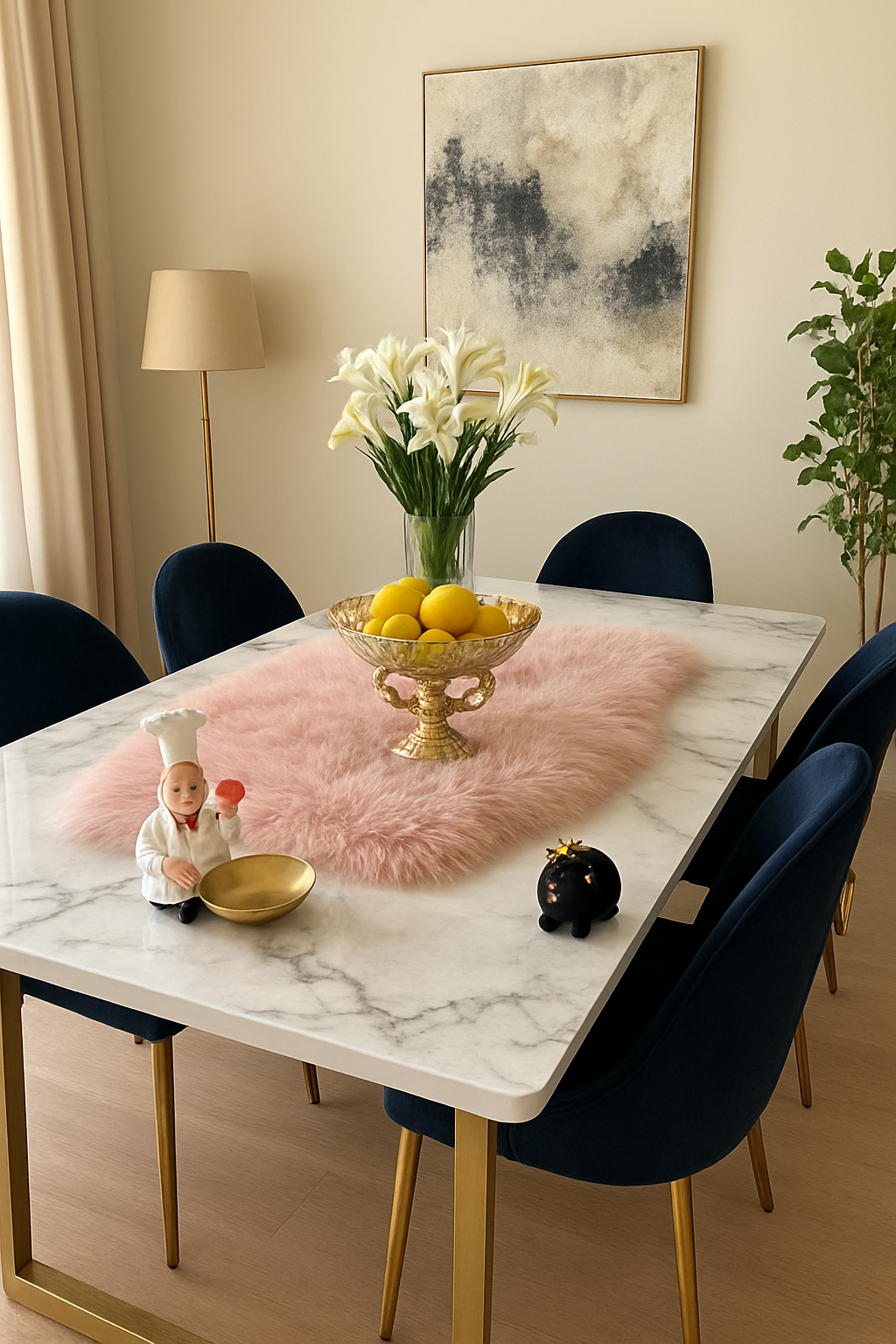 Joe Dining Table – 6 Seater UV Sheet Dining Set