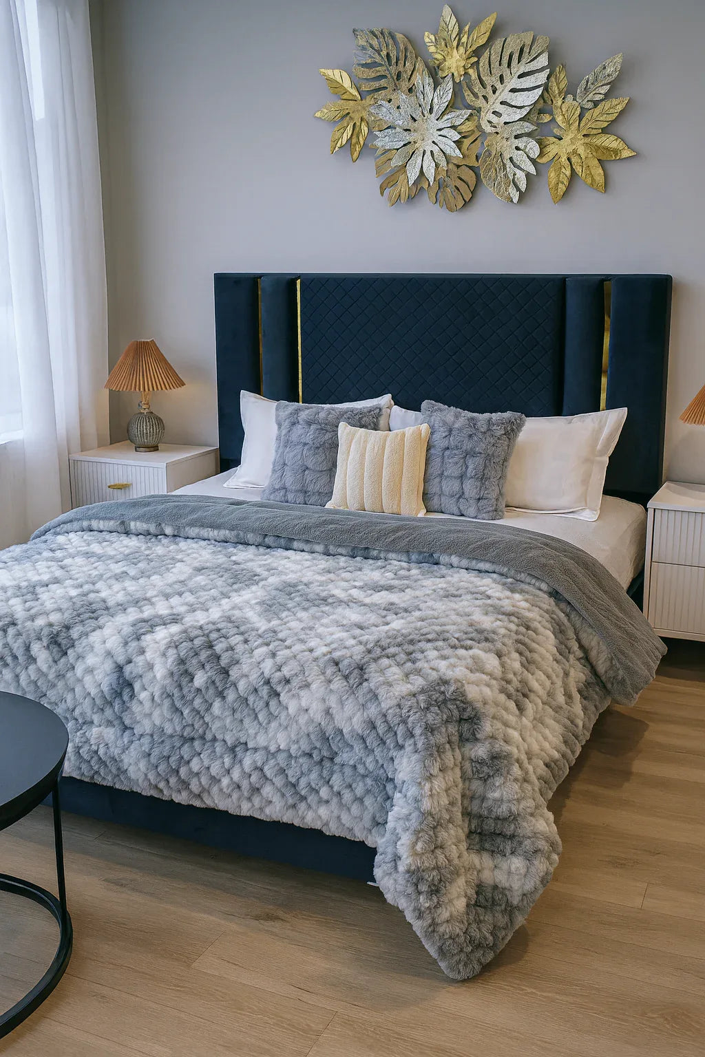 Joe Double Bed Grey in Pakistan – Wooden King Size Bed