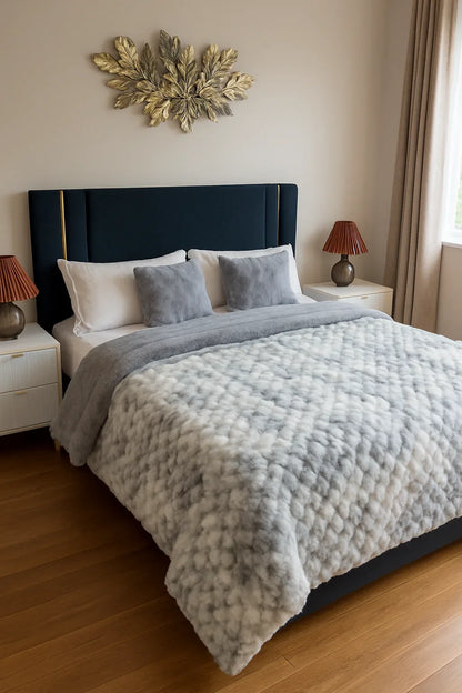 Joe Double Bed Grey in Pakistan – Wooden King Size Bed
